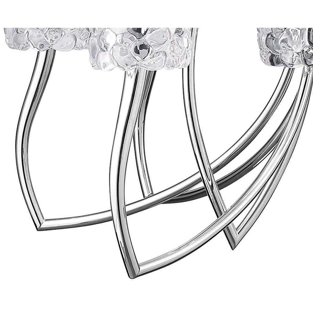 M4630/CS Loewe 2 Tier Pendant 6+3 Light E14 Polished Chrome Cream Shades