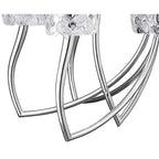 M4630/CS Loewe 2 Tier Pendant 6+3 Light E14 Polished Chrome Cream Shades