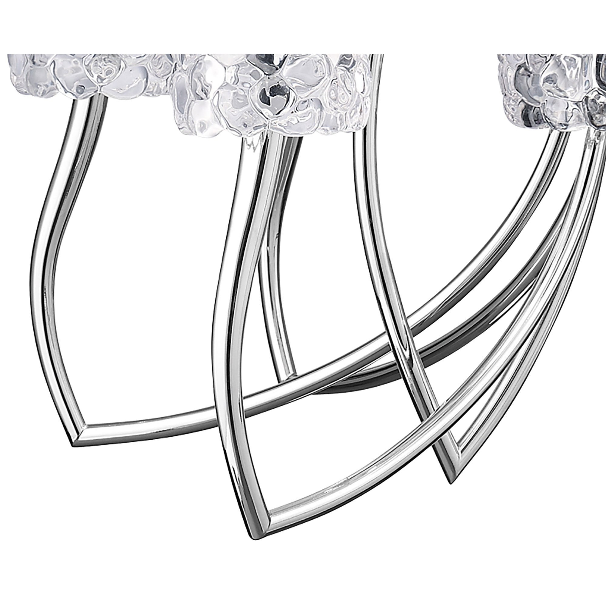 M4630/CS Loewe 2 Tier Pendant 6+3 Light E14 Polished Chrome Cream Shades