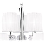 M4630 Loewe 2 Tier Pendant 6+3 Light E14 Polished Chrome White Shades