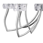 M4630 Loewe 2 Tier Pendant 6+3 Light E14 Polished Chrome White Shades