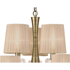 M4630AB/SB Loewe 2 Tier Pendant 6+3 Light E14 Antique Brass Soft Bronze Shades