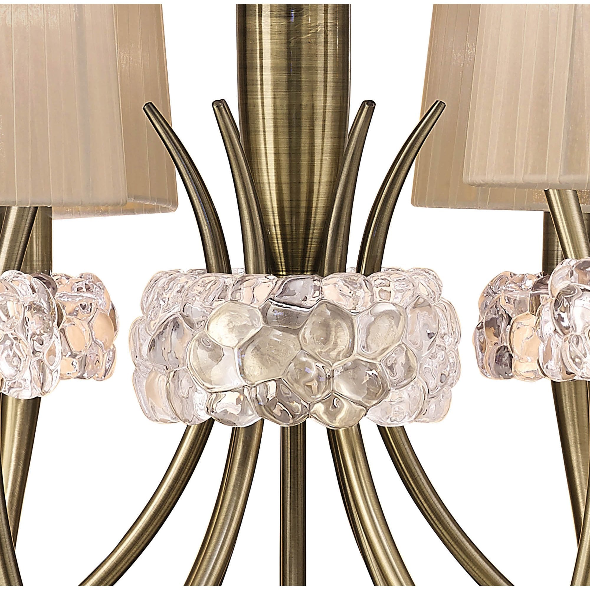 M4630AB/SB Loewe 2 Tier Pendant 6+3 Light E14 Antique Brass Soft Bronze Shades