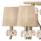 M4630AB/SB Loewe 2 Tier Pendant 6+3 Light E14 Antique Brass Soft Bronze Shades