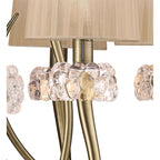 M4630AB/SB Loewe 2 Tier Pendant 6+3 Light E14 Antique Brass Soft Bronze Shades