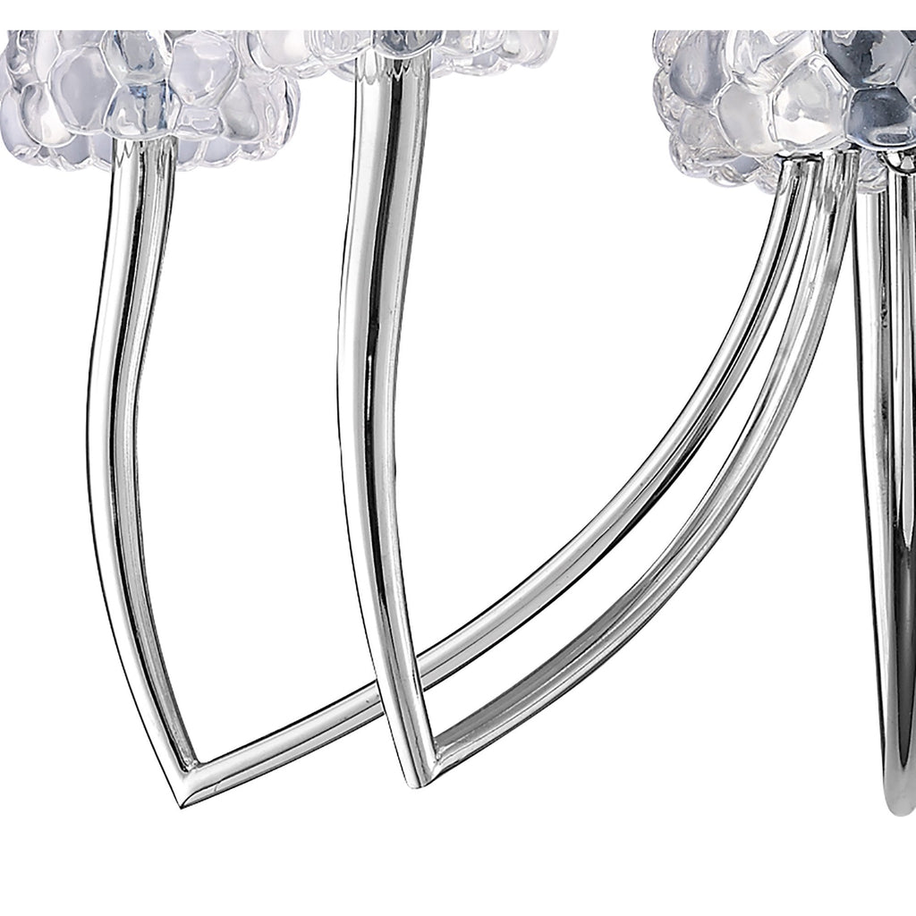 M4631/CS Loewe Pendant 5 Light E14 Polished Chrome Cream Shades