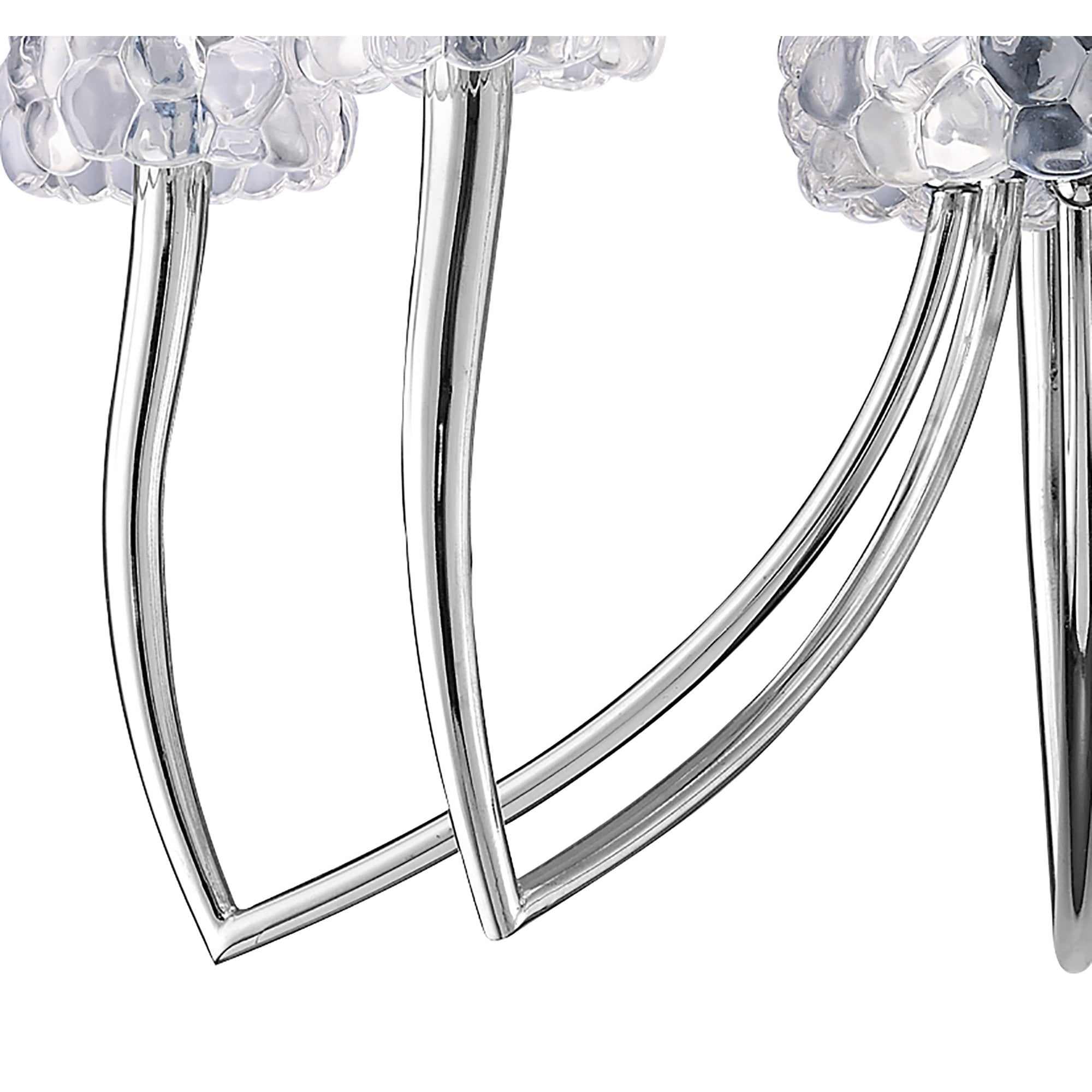 M4631/CS Loewe Pendant 5 Light E14 Polished Chrome Cream Shades