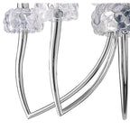 M4631 Loewe Pendant 5 Light E14 Polished Chrome White Shades