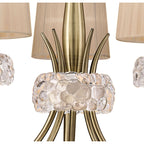 M4631AB/SB Loewe Pendant 5 Light E14 Antique Brass Soft Bronze Shades