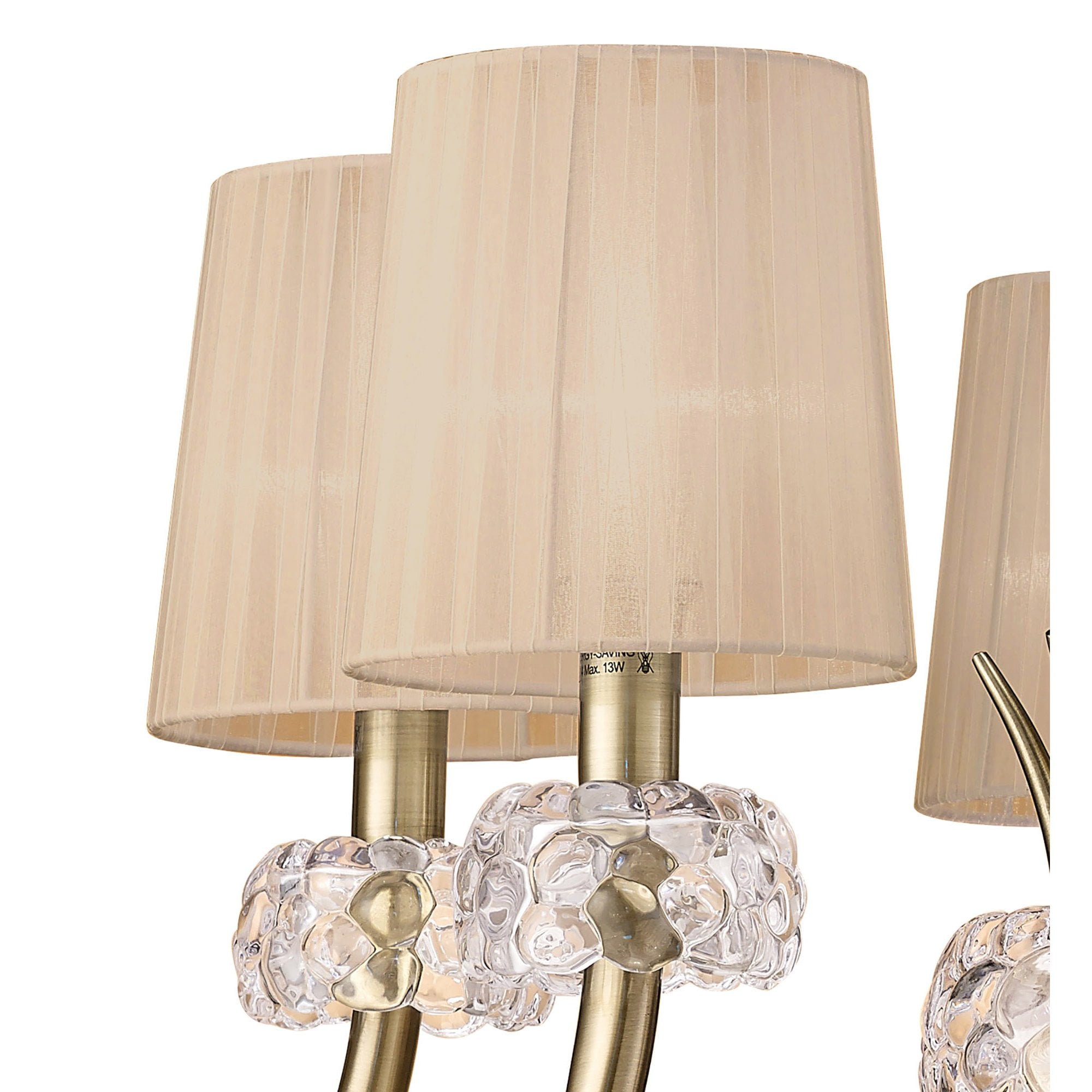 M4631AB/SB Loewe Pendant 5 Light E14 Antique Brass Soft Bronze Shades