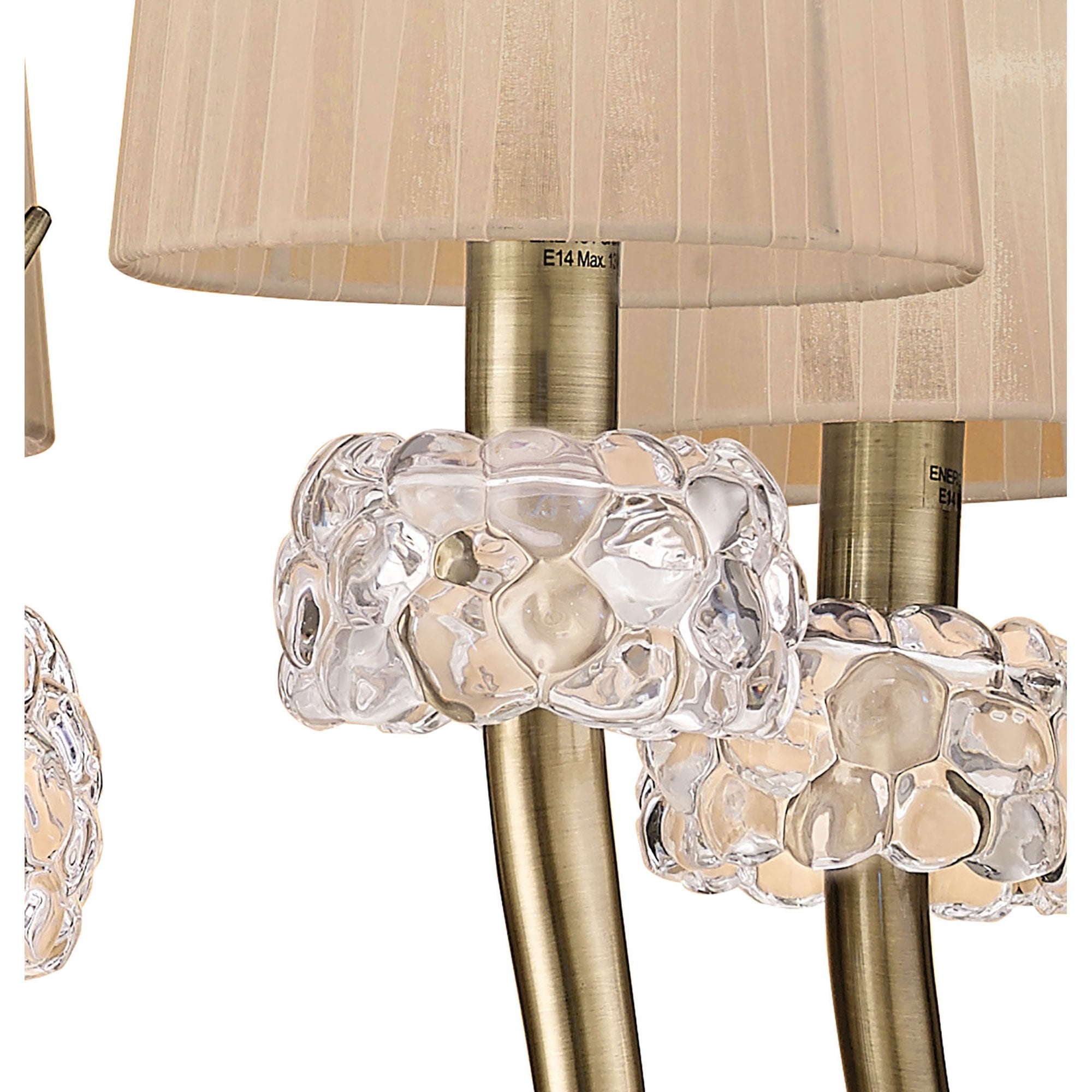 M4631AB/SB Loewe Pendant 5 Light E14 Antique Brass Soft Bronze Shades