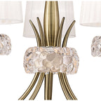 M4631AB/WS Loewe Pendant 5 Light E14 Antique Brass White Shades