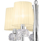 M4632/CS Loewe Slim Pendant 5 Light E14 Polished Chrome Cream Shades
