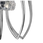 M4632/CS Loewe Slim Pendant 5 Light E14 Polished Chrome Cream Shades