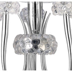 M4632 Loewe Slim Pendant 5 Light E14 Polished Chrome White Shades