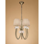 M4632AB/SB Loewe Slim Pendant 5 Light E14 Antique Brass Soft Bronze Shades