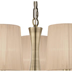 M4632AB/SB Loewe Slim Pendant 5 Light E14 Antique Brass Soft Bronze Shades