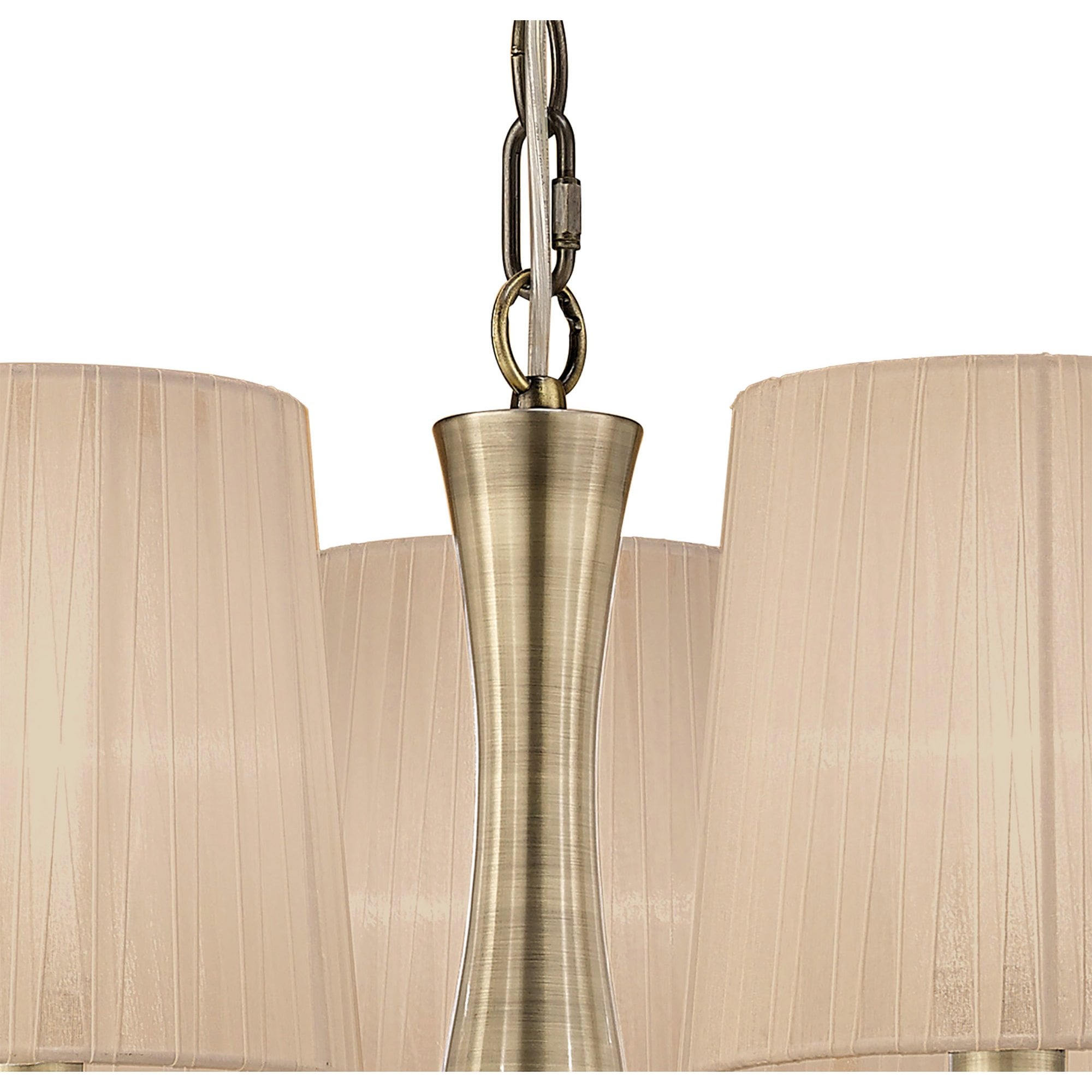 M4632AB/SB Loewe Slim Pendant 5 Light E14 Antique Brass Soft Bronze Shades