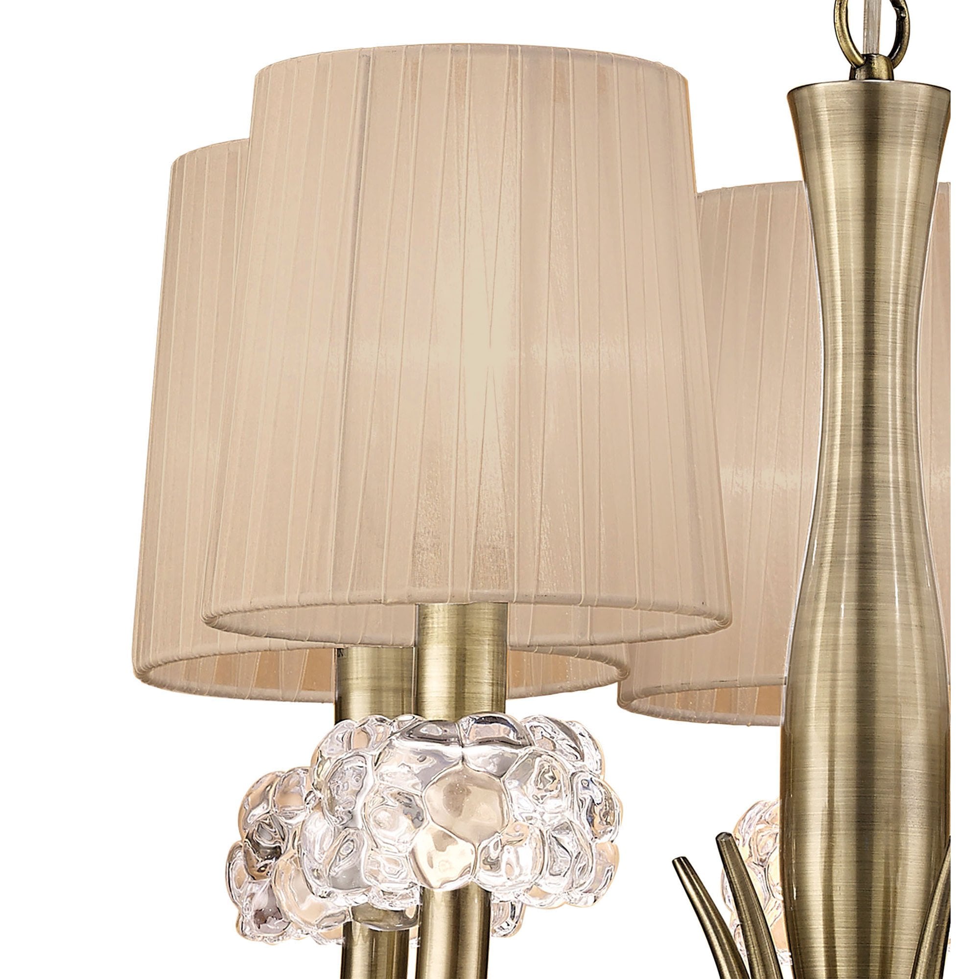 M4632AB/SB Loewe Slim Pendant 5 Light E14 Antique Brass Soft Bronze Shades
