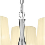 M4633/CS Loewe Pendant 3 Light E14 Polished Chrome Cream Shades
