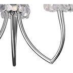 M4633 Loewe Pendant 3 Light E14 Polished Chrome White Shades