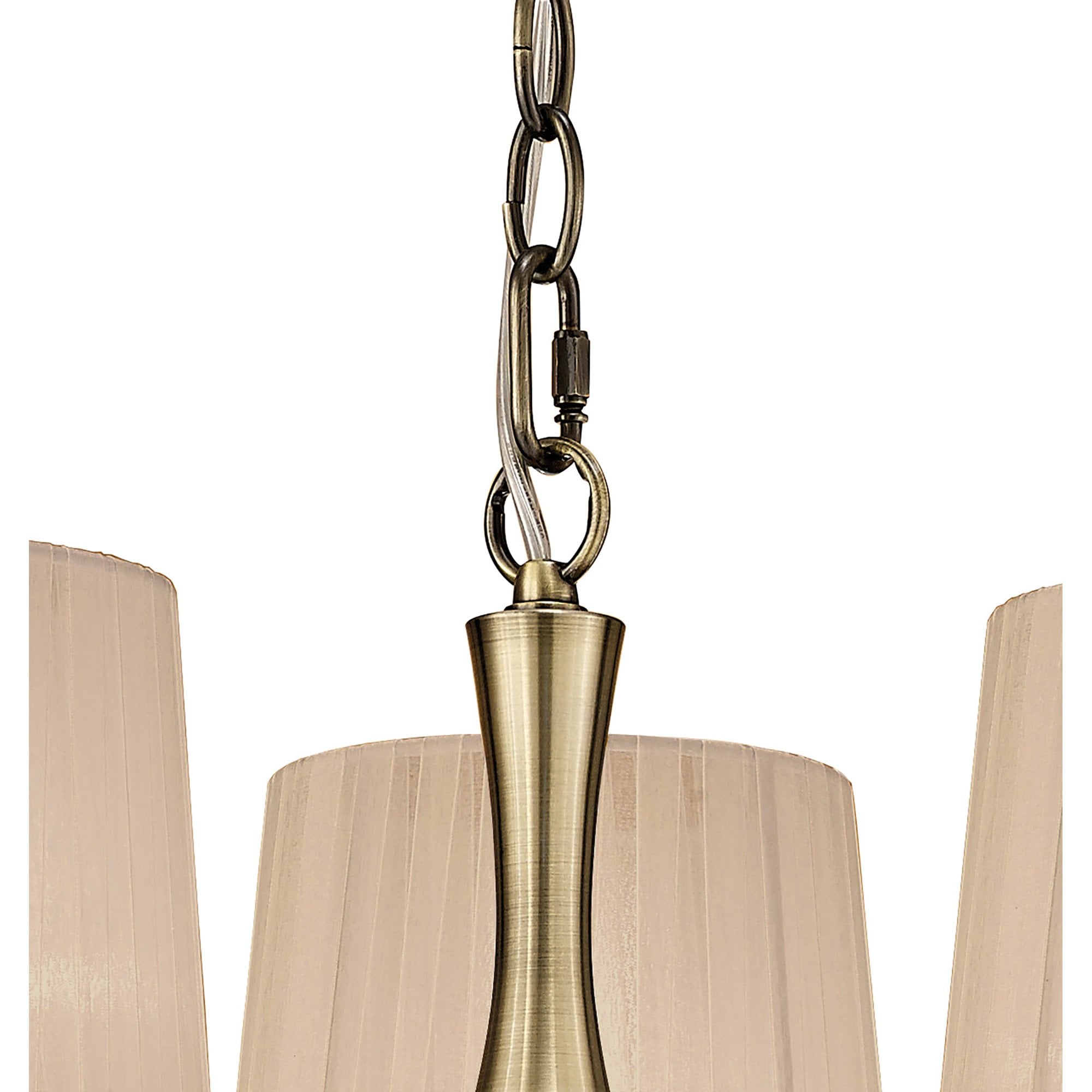M4633AB/SB Loewe Pendant 3 Light E14 Antique Brass Soft Bronze Shades