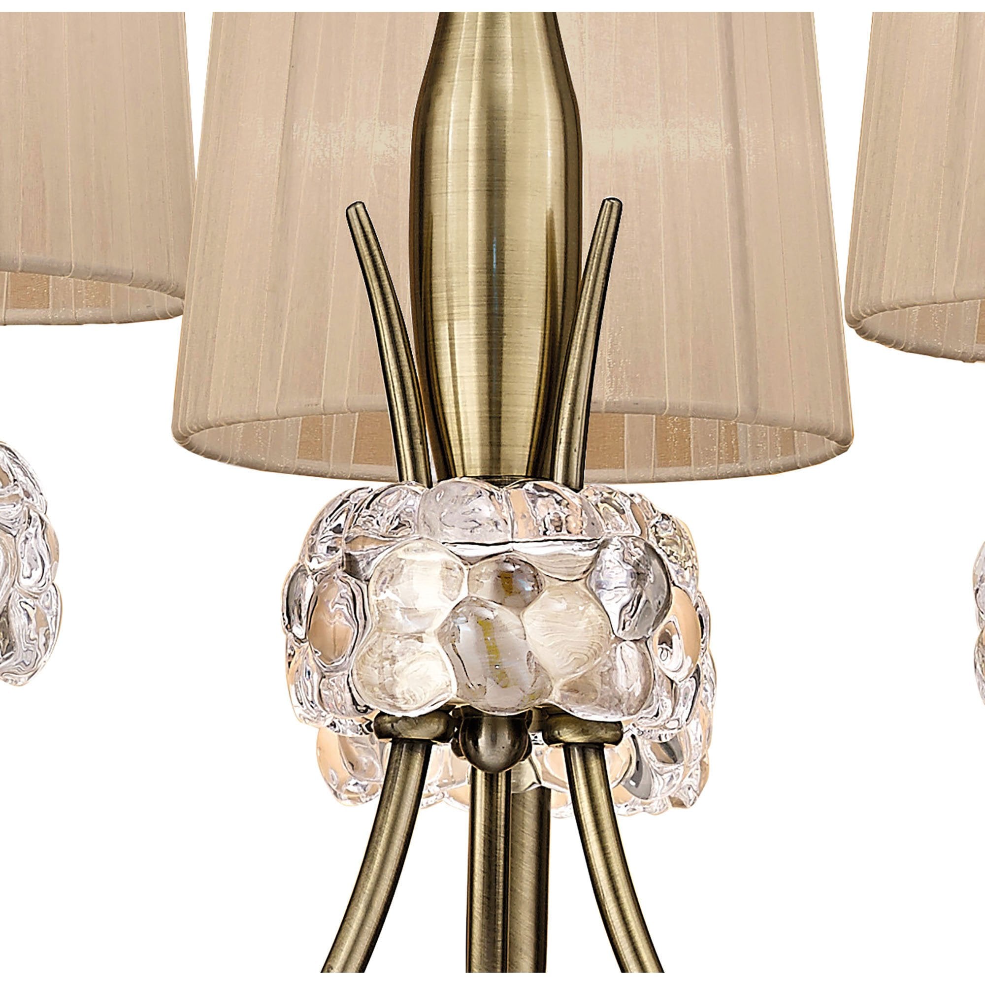 M4633AB/SB Loewe Pendant 3 Light E14 Antique Brass Soft Bronze Shades