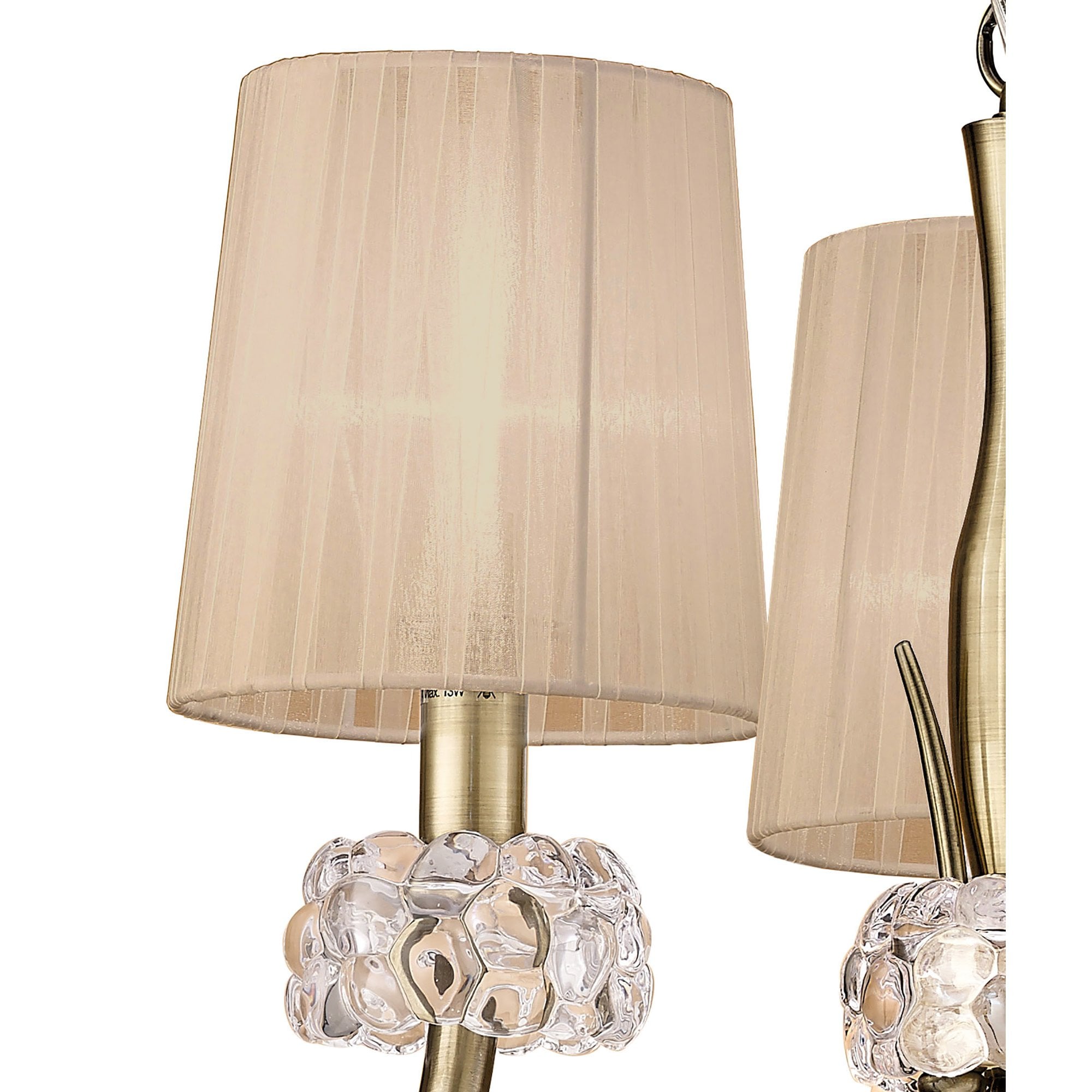 M4633AB/SB Loewe Pendant 3 Light E14 Antique Brass Soft Bronze Shades