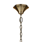 M4633AB Loewe Pendant 3 Light E14 Antique Brass Cream Shades