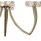 M4633AB Loewe Pendant 3 Light E14 Antique Brass Cream Shades
