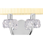 M4634/S/CS Loewe Wall Lamp Switched 2 Light E14 Polished Chrome Cream Shade