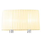 M4634/S/CS Loewe Wall Lamp Switched 2 Light E14 Polished Chrome Cream Shade