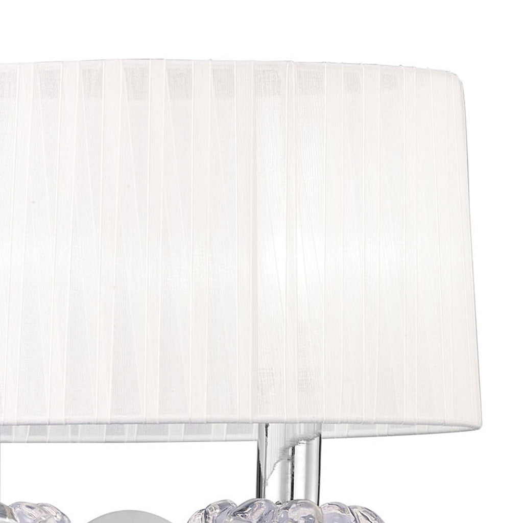 M4634/S Loewe Wall Lamp Switched 2 Light E14 Polished Chrome White Shade