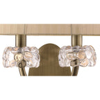 M4634AB/S/SB Loewe Wall Lamp Switched 2 Light E14 Antique Brass Soft Bronze Shade