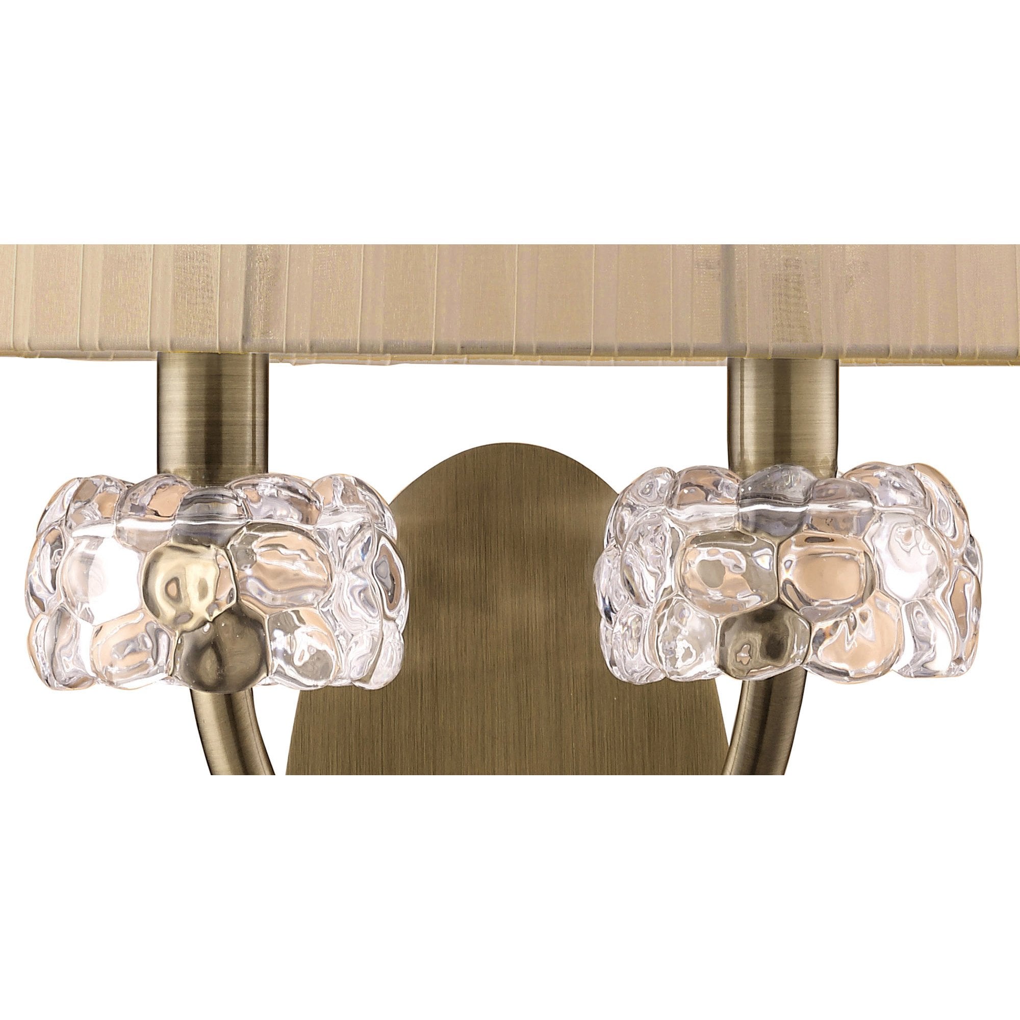 M4634AB/S/SB Loewe Wall Lamp Switched 2 Light E14 Antique Brass Soft Bronze Shade
