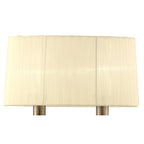 M4634AB/S Loewe Wall Lamp Switched 2 Light E14 Antique Brass Cream Shade