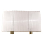 M4634AB/S/WS Loewe Wall Lamp Switched 2 Light E14 Antique Brass White Shade