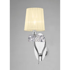M4635/S/CS Loewe Wall Lamp Switched 1 Light E14 Polished Chrome Cream Shade