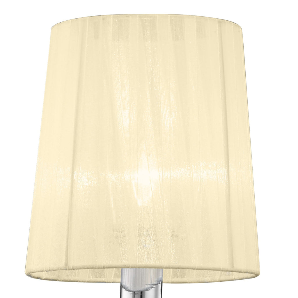 M4635/S/CS Loewe Wall Lamp Switched 1 Light E14 Polished Chrome Cream Shade