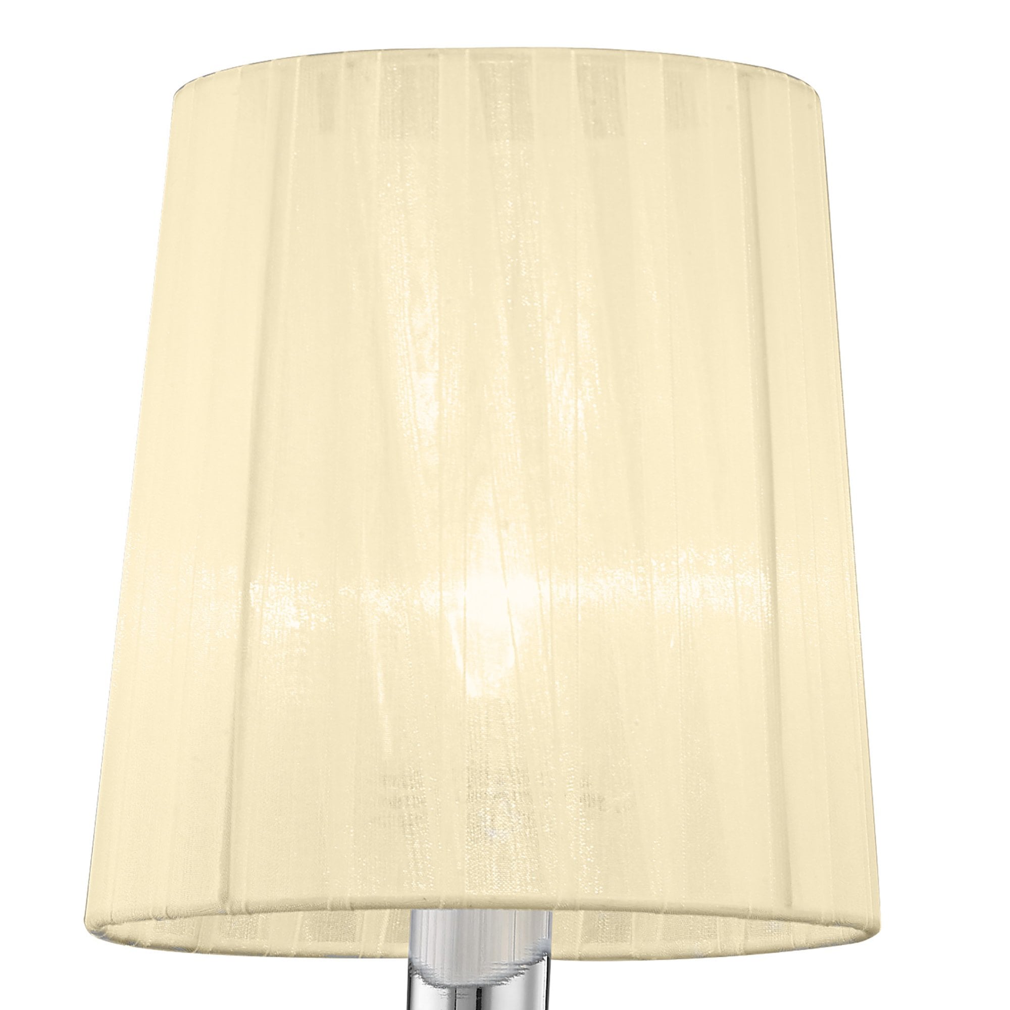 M4635/S/CS Loewe Wall Lamp Switched 1 Light E14 Polished Chrome Cream Shade