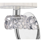 M4635/S Loewe Wall Lamp Switched 1 Light E14 Polished Chrome White Shade