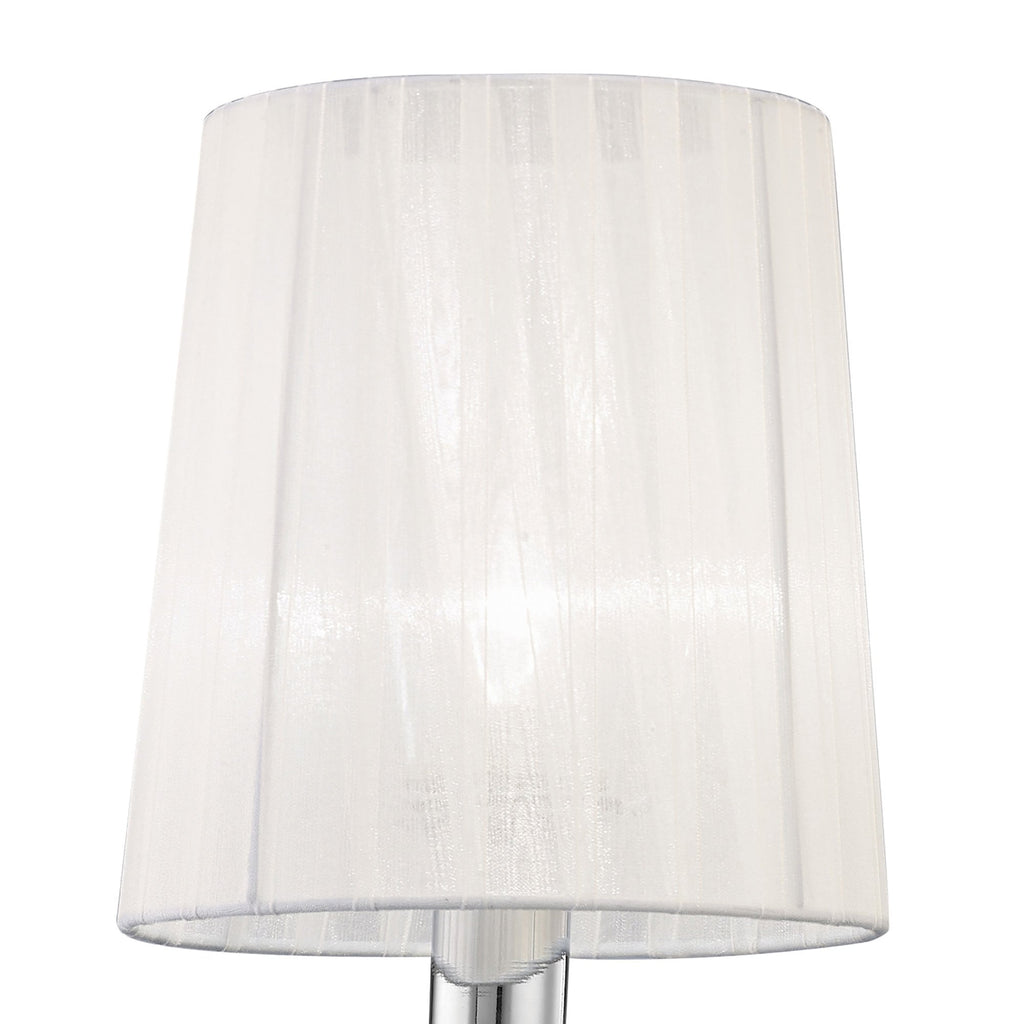 M4635/S Loewe Wall Lamp Switched 1 Light E14 Polished Chrome White Shade