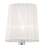 M4635/S Loewe Wall Lamp Switched 1 Light E14 Polished Chrome White Shade