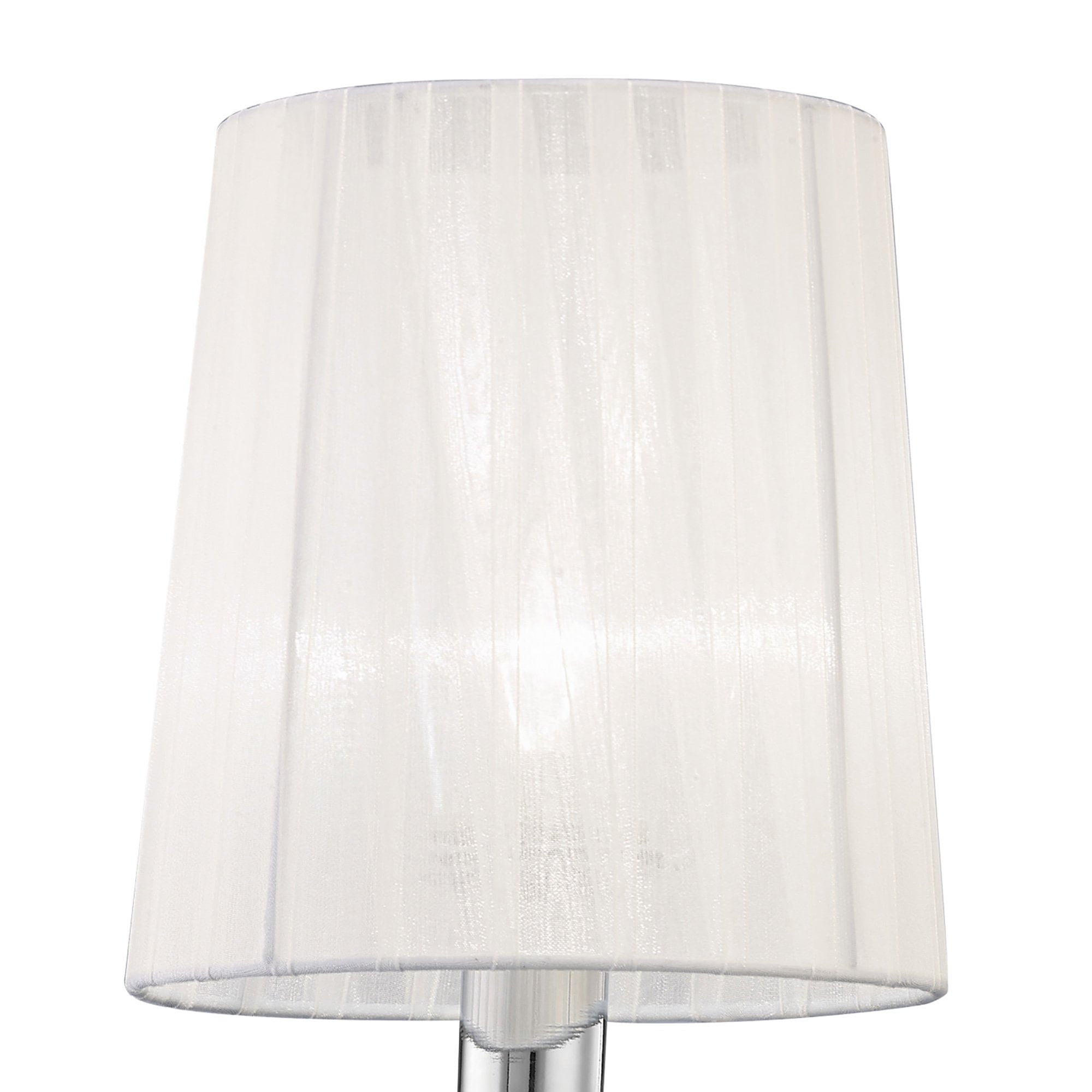 M4635/S Loewe Wall Lamp Switched 1 Light E14 Polished Chrome White Shade