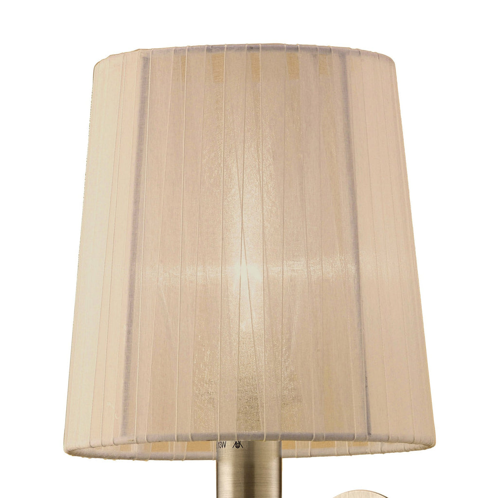M4635AB/S/SB Loewe Wall Lamp Switched 1 Light E14 Antique Brass Soft Bronze Shade