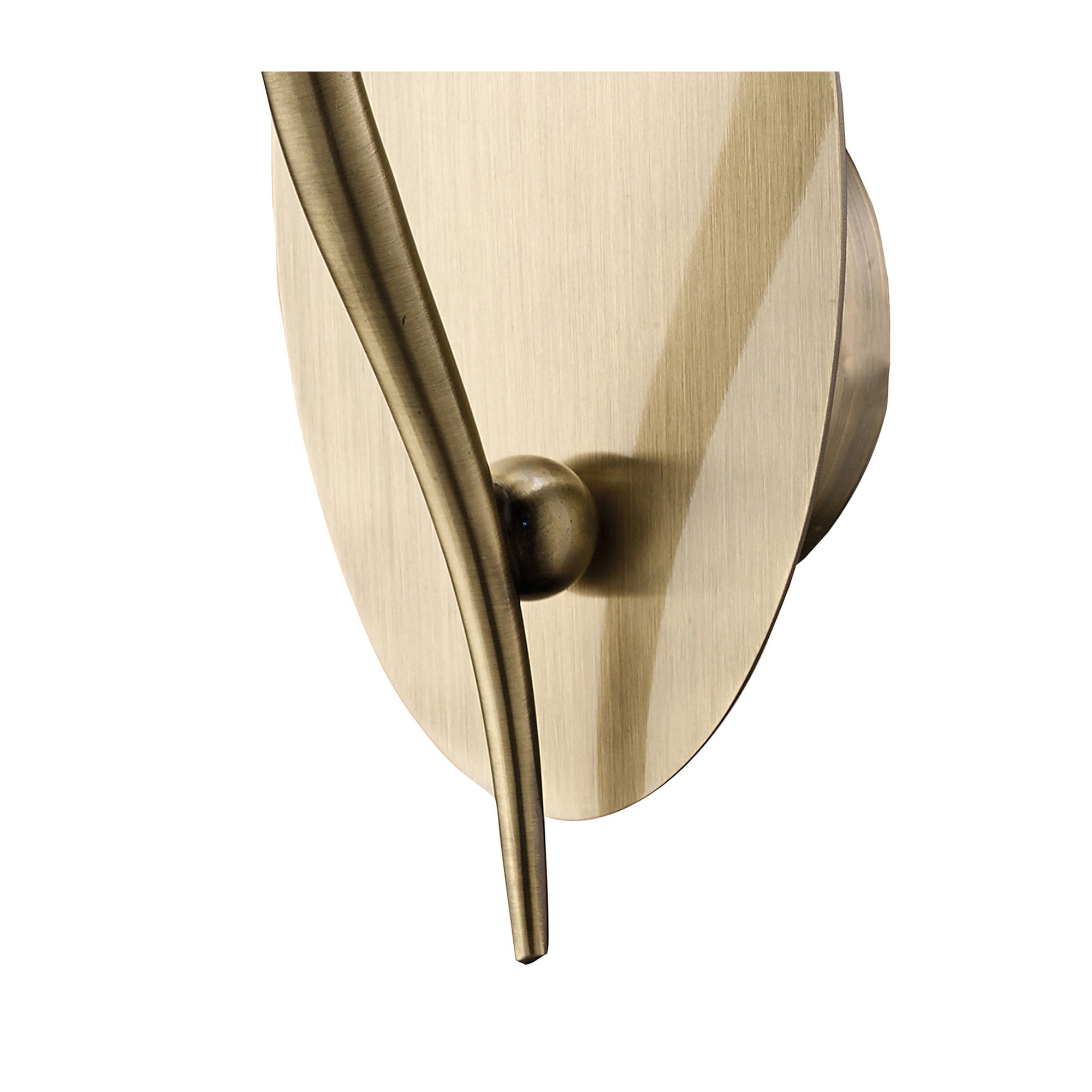 M4635AB/S/WS Loewe Wall Lamp Switched 1 Light E14 Antique Brass White Shade