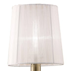 M4635AB/S/WS Loewe Wall Lamp Switched 1 Light E14 Antique Brass White Shade