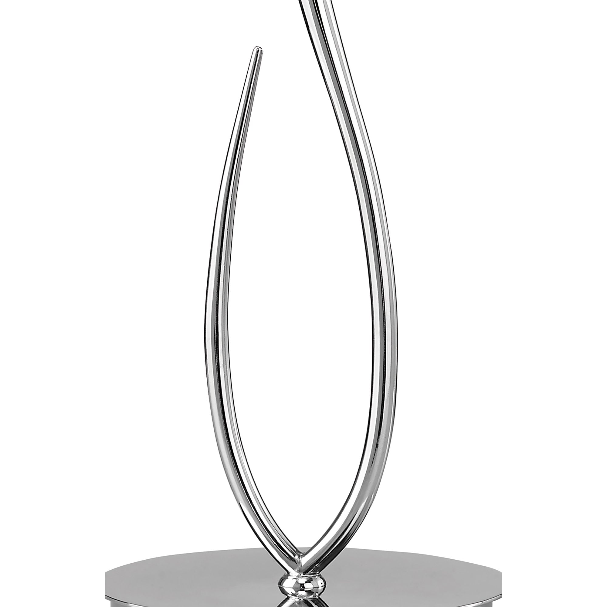 M4636/CS Loewe Table Lamp 1 Light E27 Large Polished Chrome Cream Shade