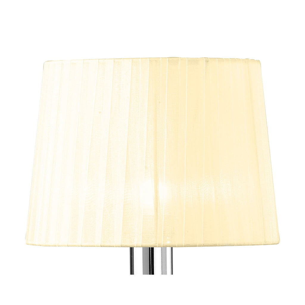 M4636/CS Loewe Table Lamp 1 Light E27 Large Polished Chrome Cream Shade