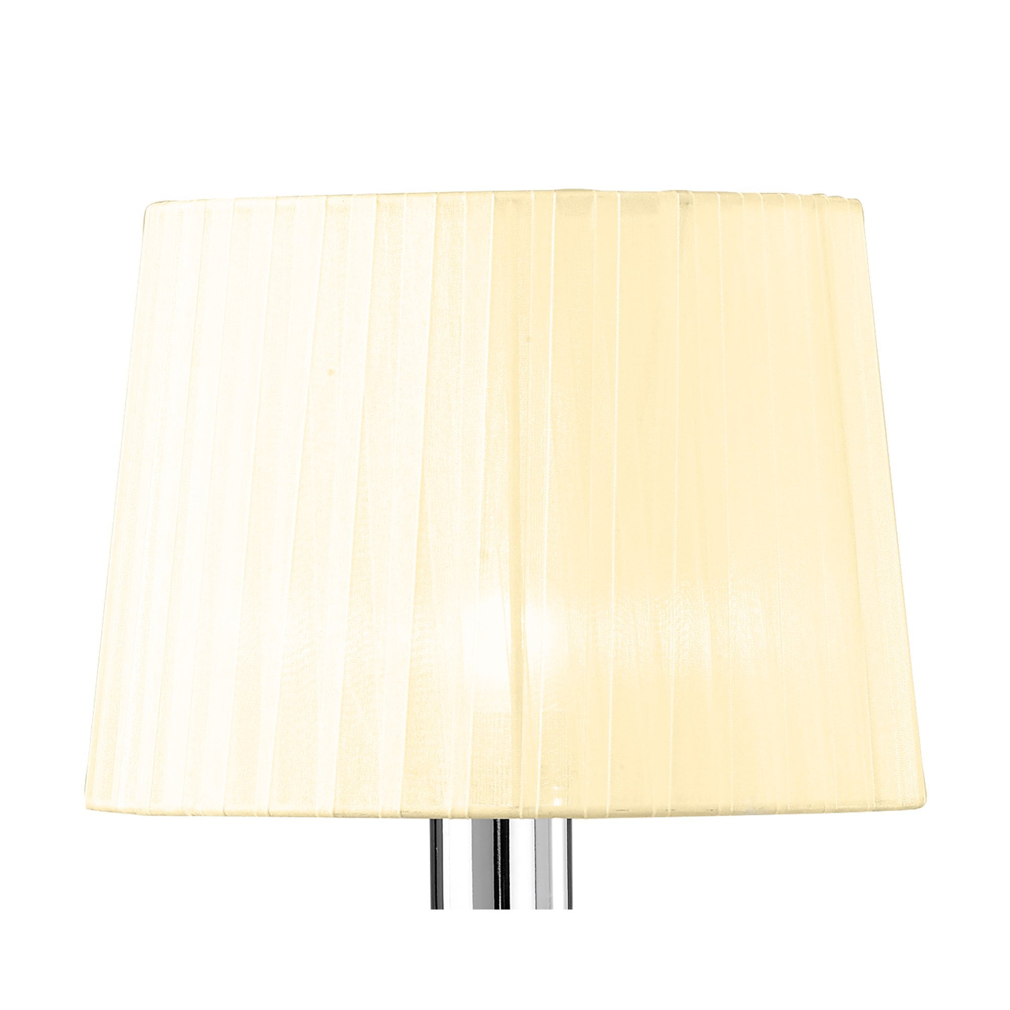 M4636/CS Loewe Table Lamp 1 Light E27 Large Polished Chrome Cream Shade